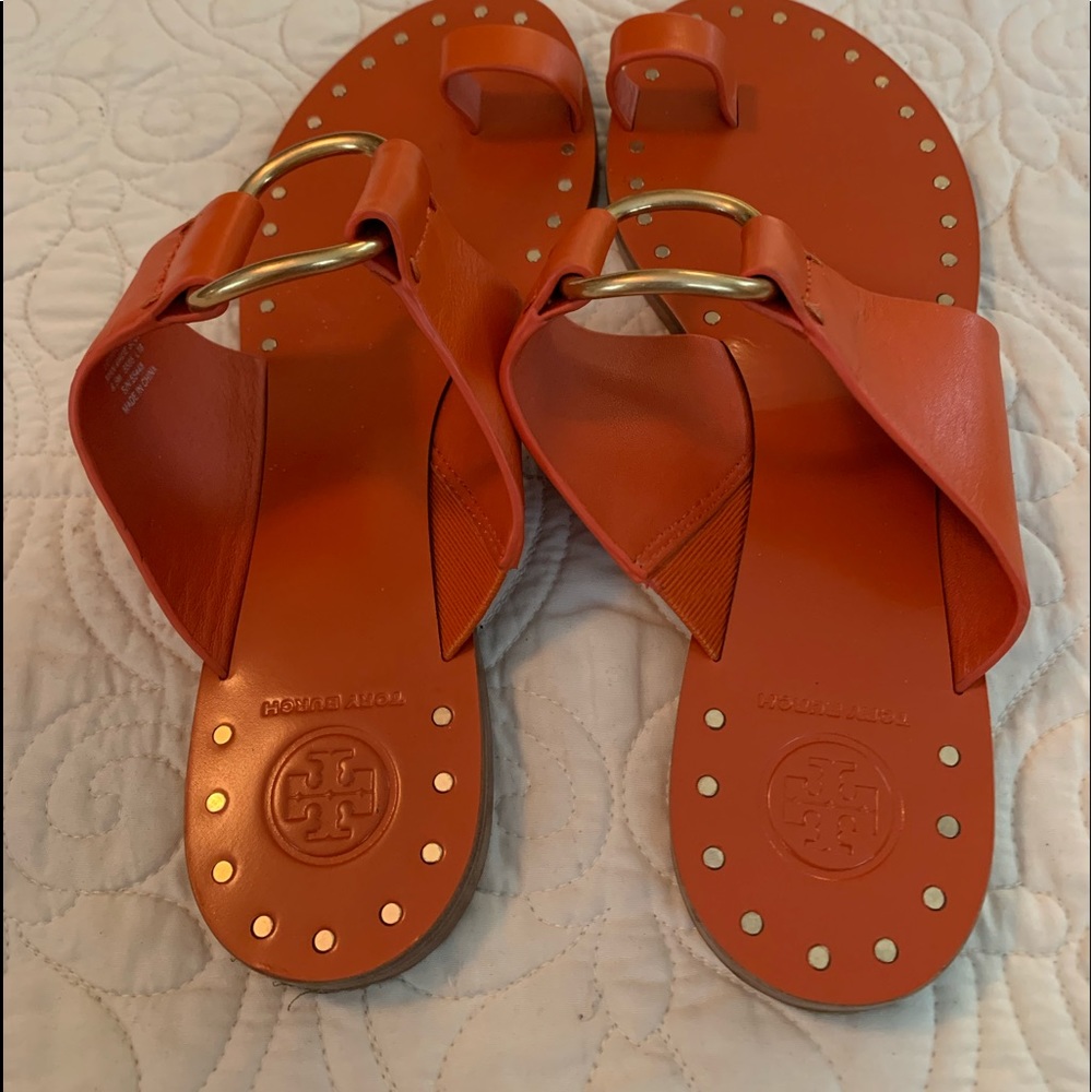 NWOT Tory Burch burnt orange sandal.